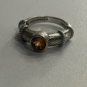 Judith Ripka Sterling Silver Citrine Ring